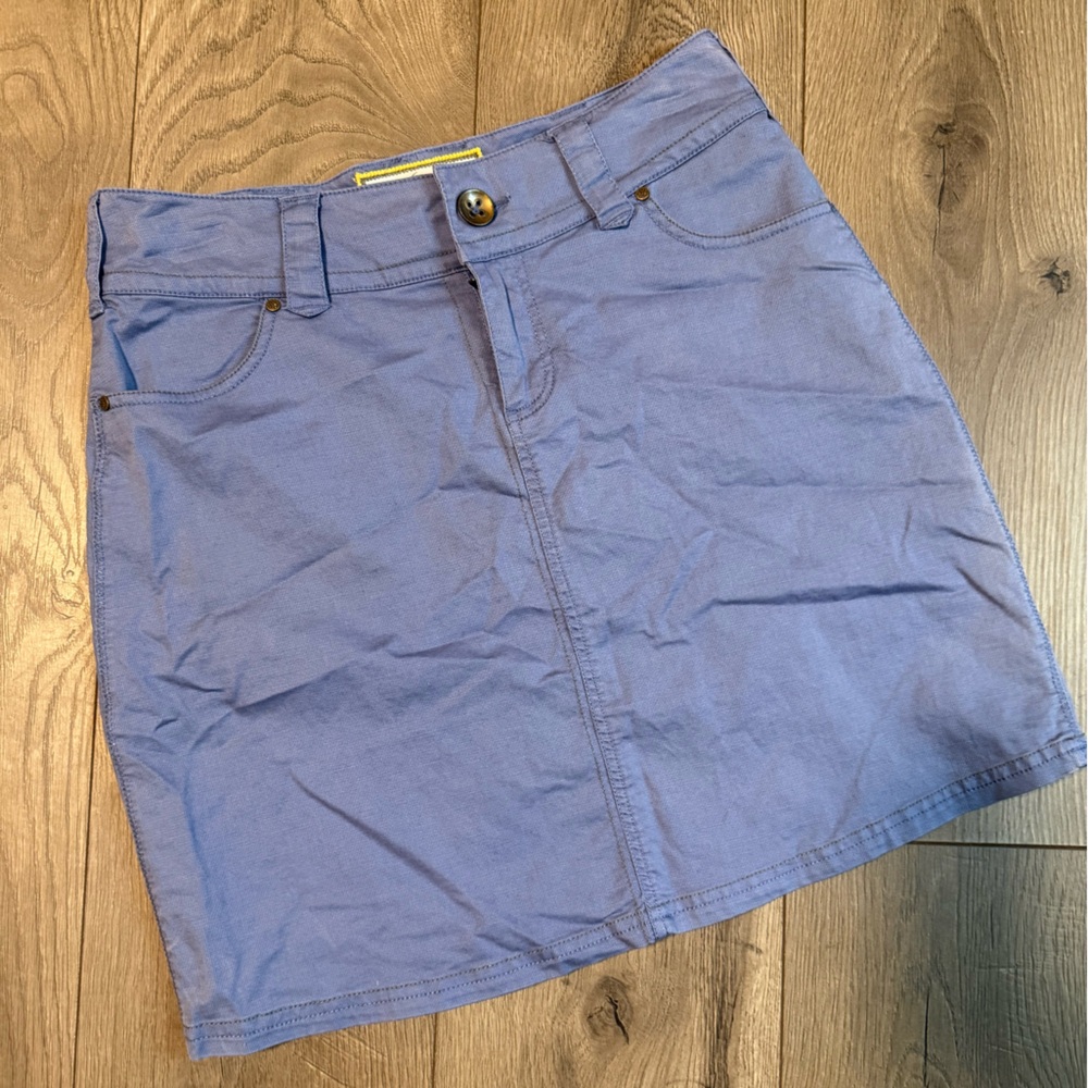 Aventura Skirt Women's Blue Pockets  Organic Cotton Size 4